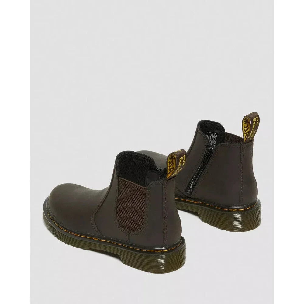 Dr. Martens 2976 R25851207 Kids US 4 Dark Brown Leather Chelsea Boots HTAT1399